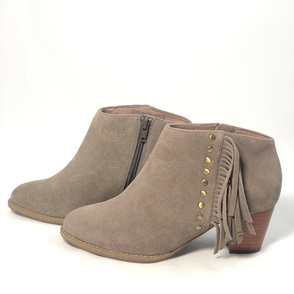 Vionic Women’s Faros Gray Fringed Ankle Boots with Stud Detail 6 New Wit… - Picture 4 of 14